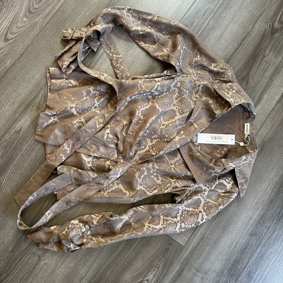 Jonathan Simkhai python print blouse - Picture 2 of 3